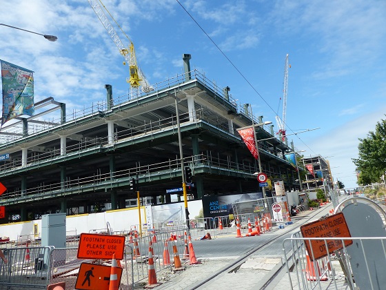Plenty of reconstruction and detours in Christchurch, Dec 2015